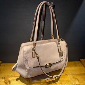 Coach Madison Madeline East West Framed Satchel Pale Blush Pink Crossbody Bag